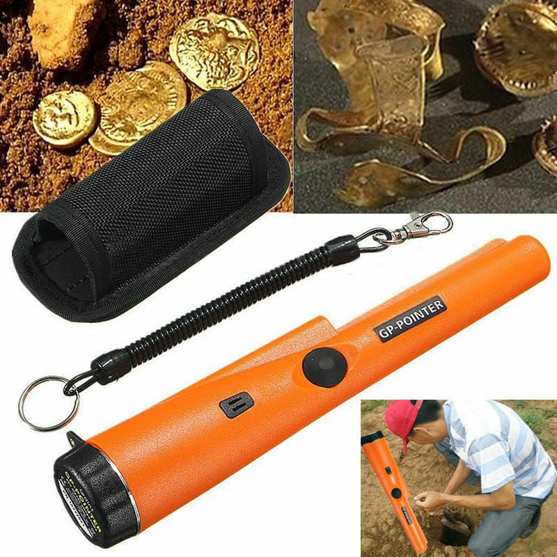 Fitags - Pinpointer-Metalldetektor, Schatzsuchwerkzeug, Summer, Vibration, tragbarer Pinpointer mit LED-Anzeigen und Gürtelholster