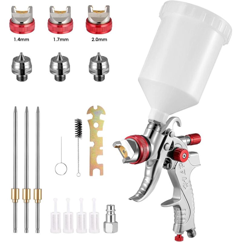 HVLP-Lackierpistole, Schwerkraft-Luftspritzpistole, Auto-Möbel, kleine Reparaturpistole, Leder-Spritzpistole, Mini-Handspritzpistole