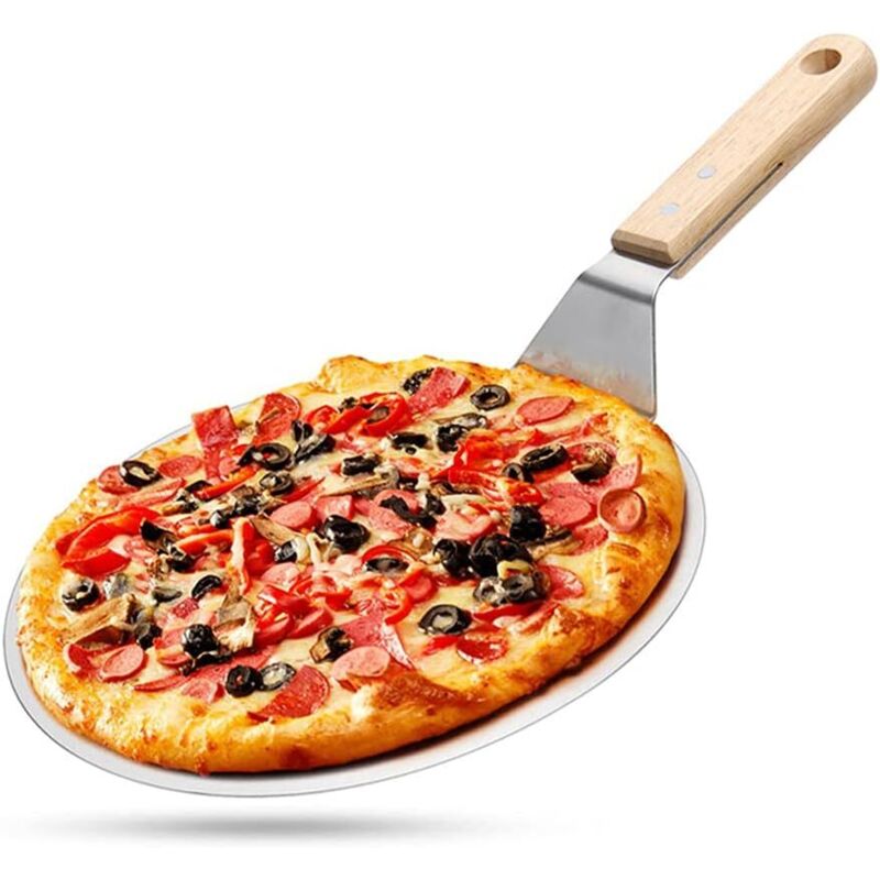 Pizzaschieber, Pizzaschieber, große Auflagefläche, mit klappbarem Griff für Backofen und Grill zum Backen von Pizza und Brot (25,5 cm/10 Zoll)