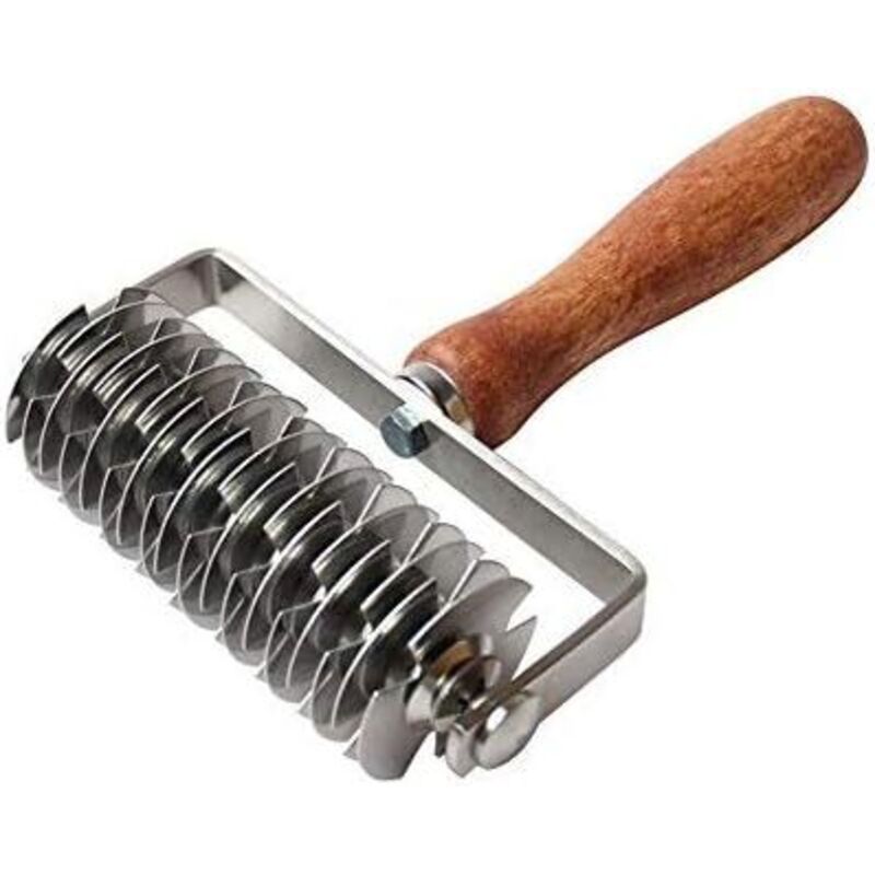 Pizzaschneider in Rautenform, Teigschneider aus Edelstahl, Mini-Teigschneider für Brot und Gebäck, 13,3 x 20,5 x 5 cm