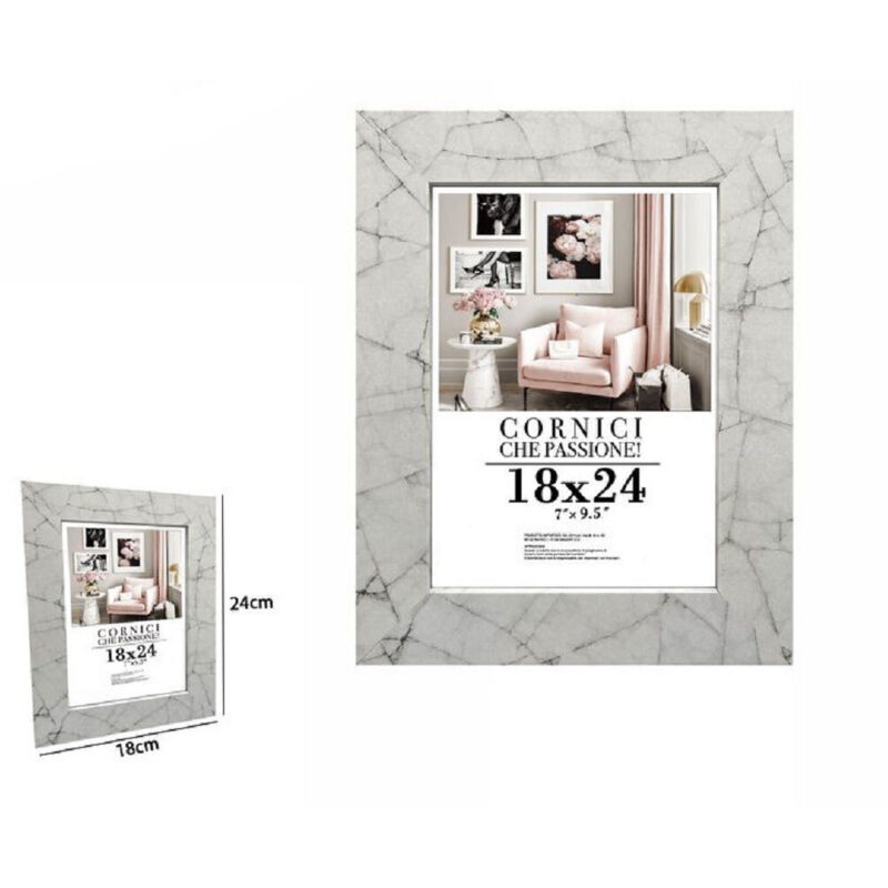 Trade Shop Traesio - Trade Shop - fotorahmen gemälde leinwände poster 18X24 cm weisser marmor-effekt modell 71652 -