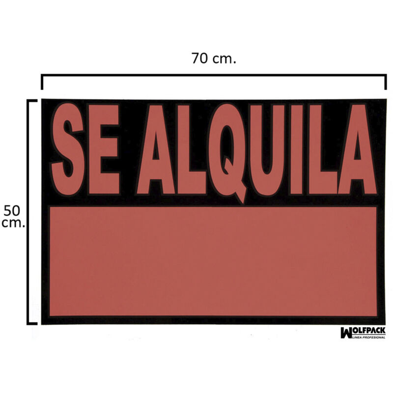 Hinweisschild Oryx 70x50 cm. Zu Vermieten