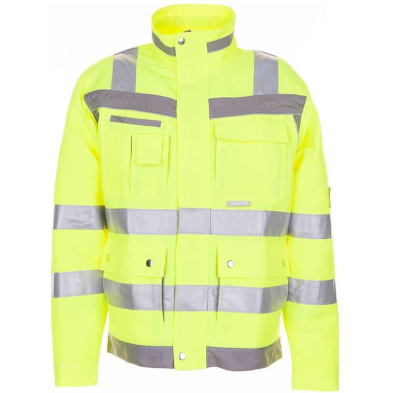 Plaline Warnschutz Blouson gelb/zink 54 - Planam