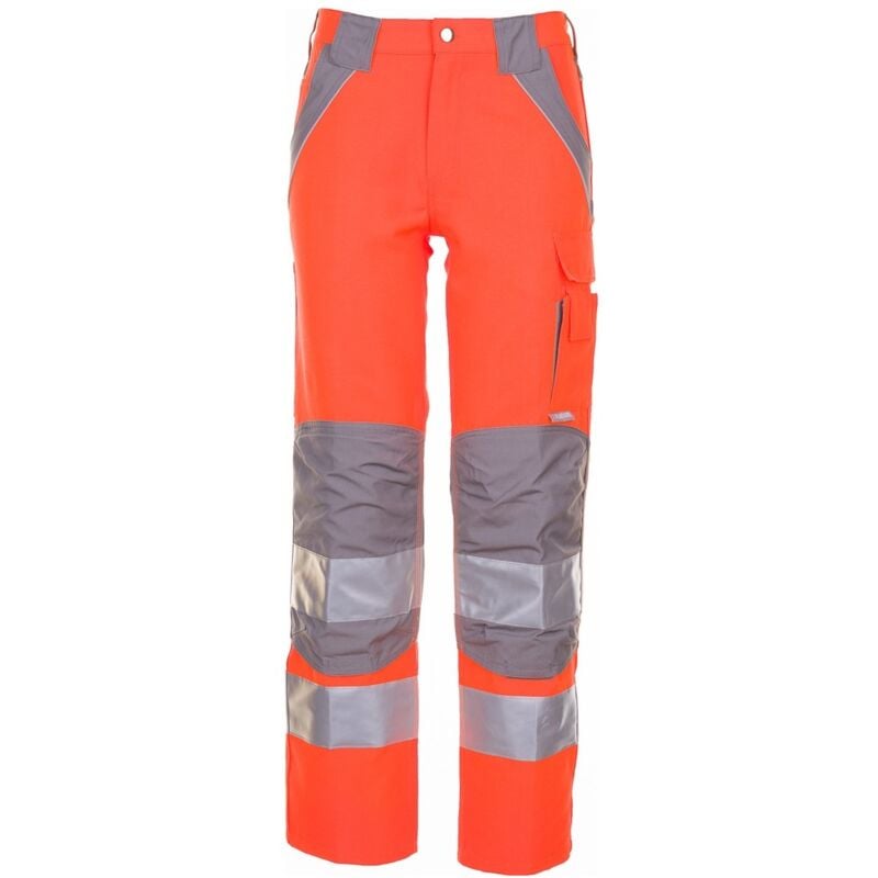 Plaline Warnschutz Bundhose orange/zink 54 - Planam