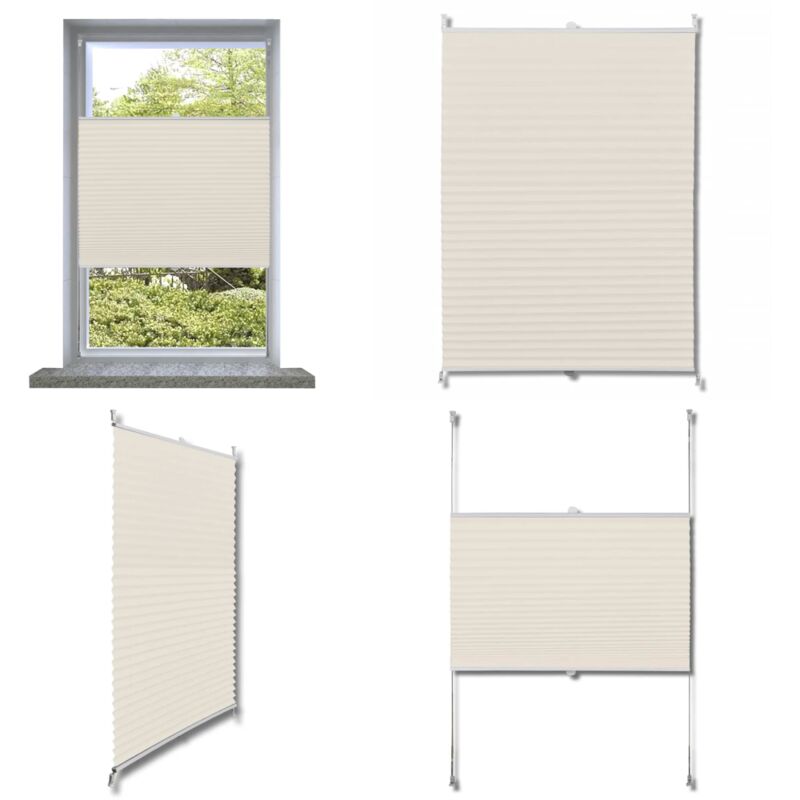 Plissee Faltrollo Rollo Plisseerollo 50x100cm Creme - Sonnenschutz - Sicht Schutz - Plissee - Faltrollo - Rollo - Home & Living