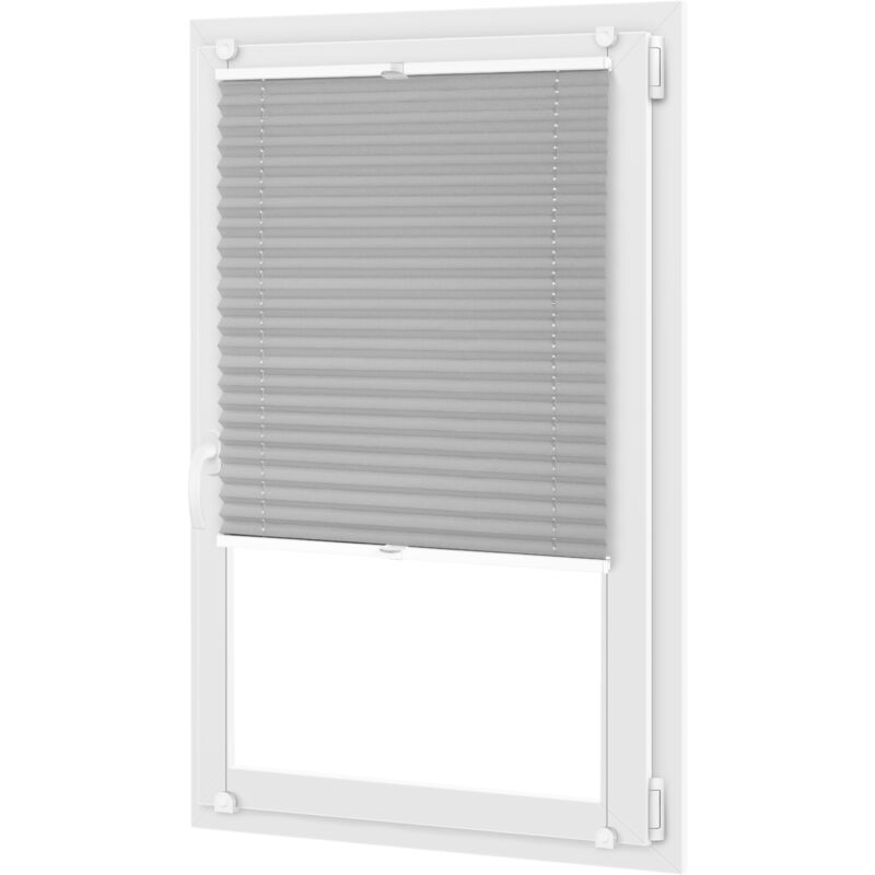 PLISSEE-ROLLO 30x100 cm - PLISA grau, nicht-invasive Montage, Aluminiumprofile, hohe Qualität PLISSEE-ROLLO 40x100 cm - PLISA grau, nicht-invasive