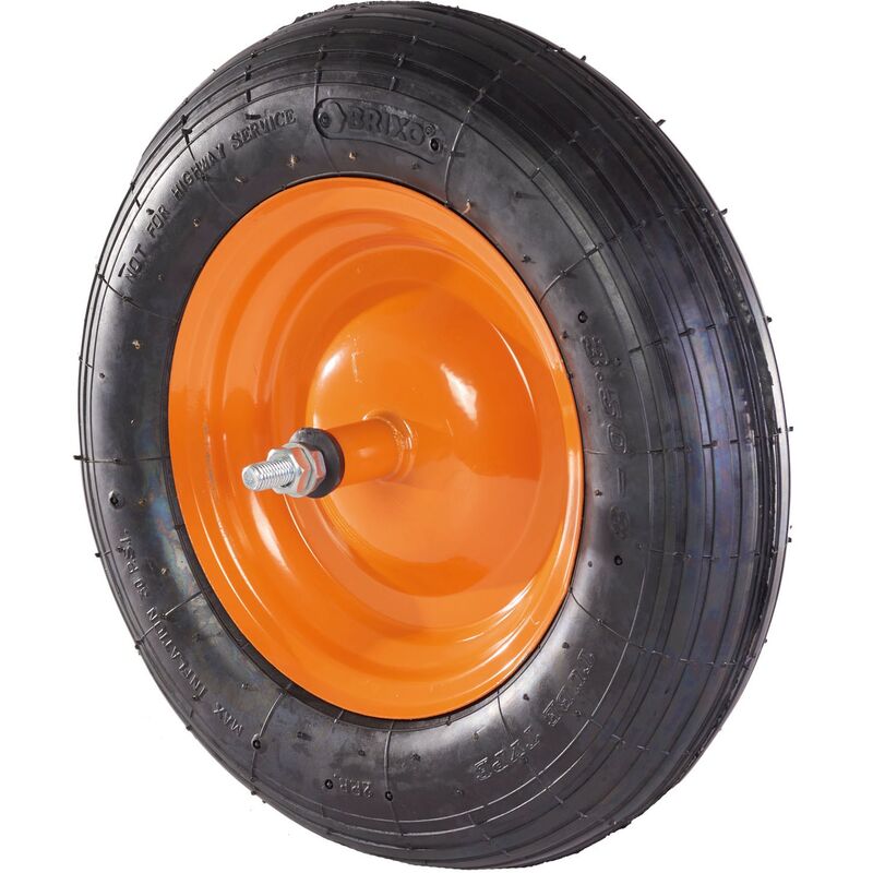 Pneumatikrad für Rollstuhl 350x80 Hub 150 mm Brixo