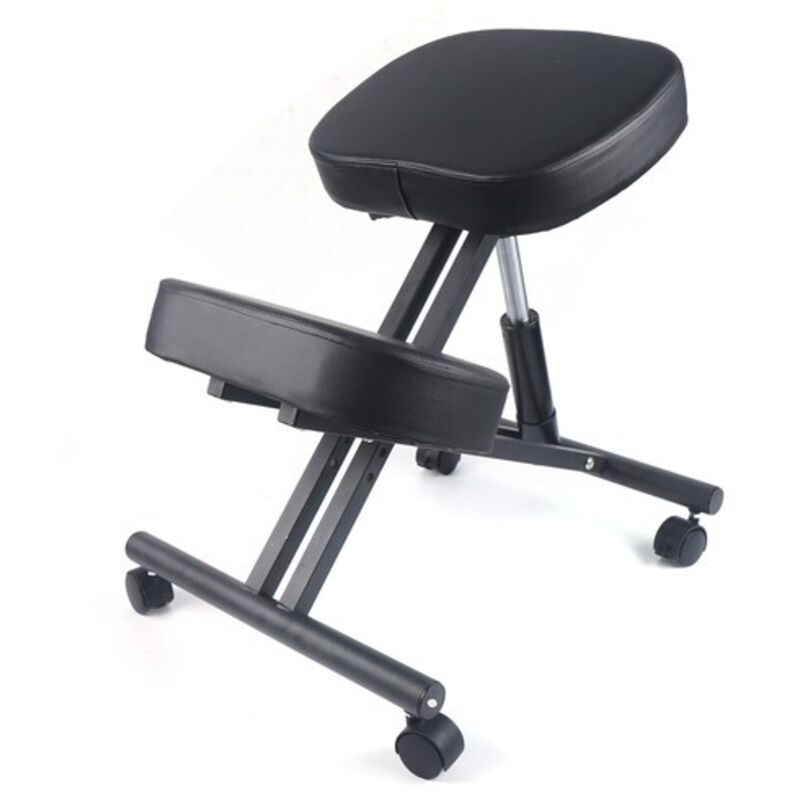 Pneumatische ergonomische Kniestuhl Höhe einstellbar Haltungskorrektur Kniestuhl bequem geformte Schaum Kissen 250 lb Last für Haus und Büro