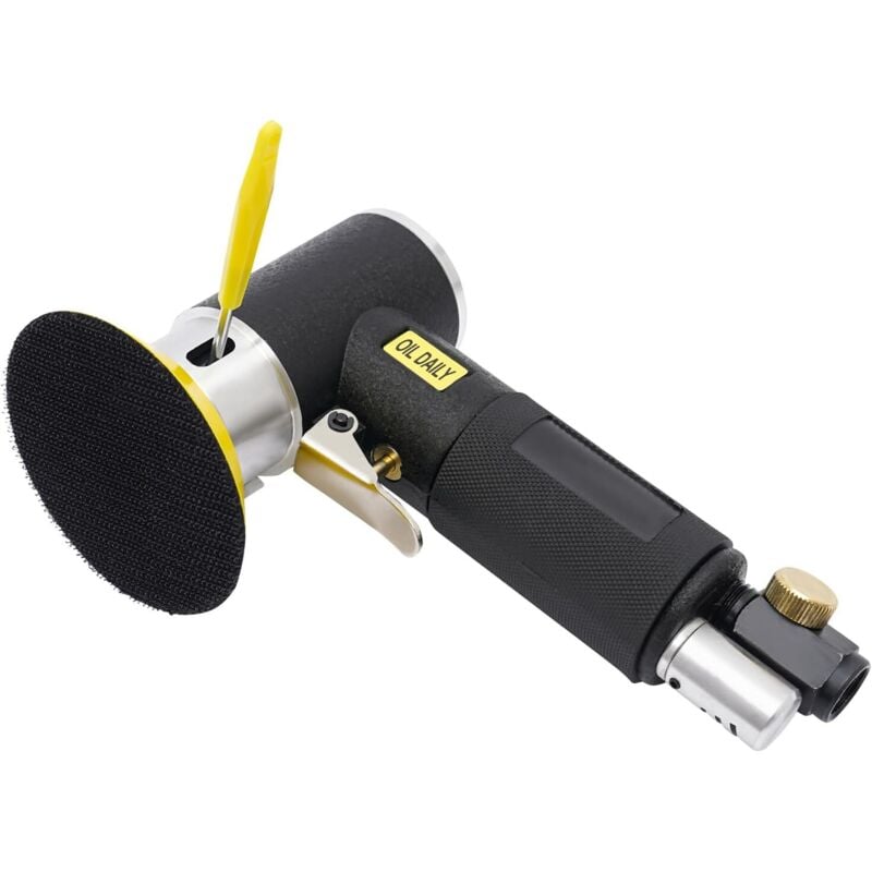 Pneumatische Poliermaschine, Poliermaschine mit 27 Schwämme, Exzenter-Poliermaschine 10000rmp Es kann zum Schleifen Polieren Schleifen Feinpolieren