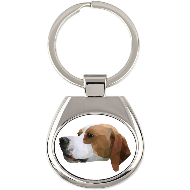 Pointer - geometrischer Schlüsselanhänger mit Foto und Aufschrift Art-Dog