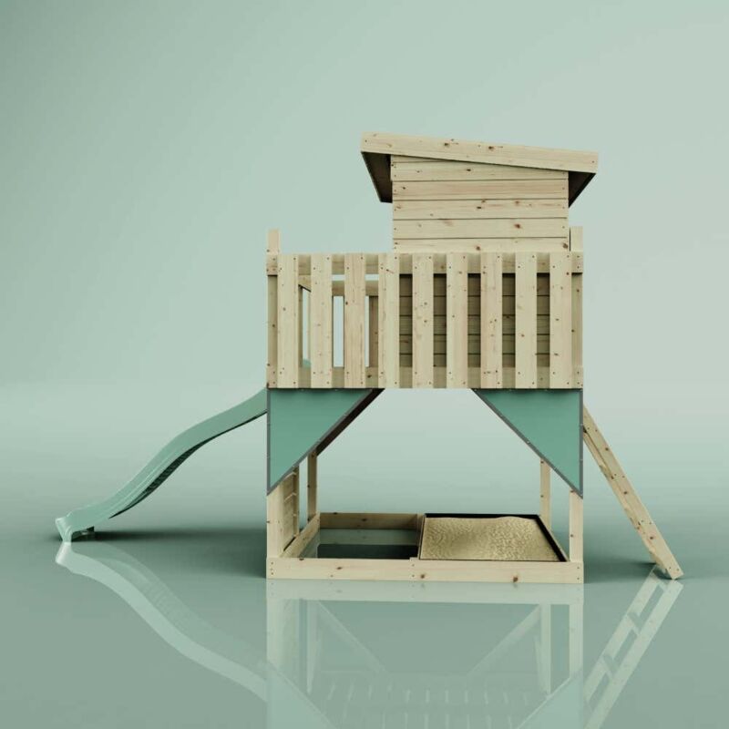 Stelzenhaus Polarstern aus Holz in Grün - Polarplay