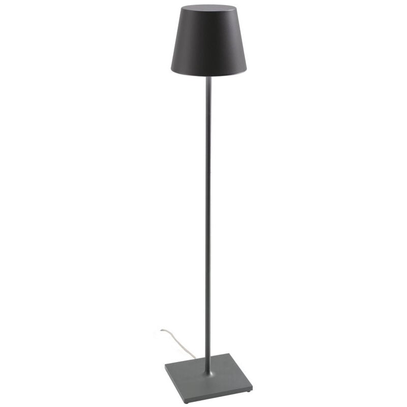 Poldina Stehleuchte Dunkelgrau 230V mit dimmbarem Stehleuchte 28x150cm – Modernes Design aus Aluminium