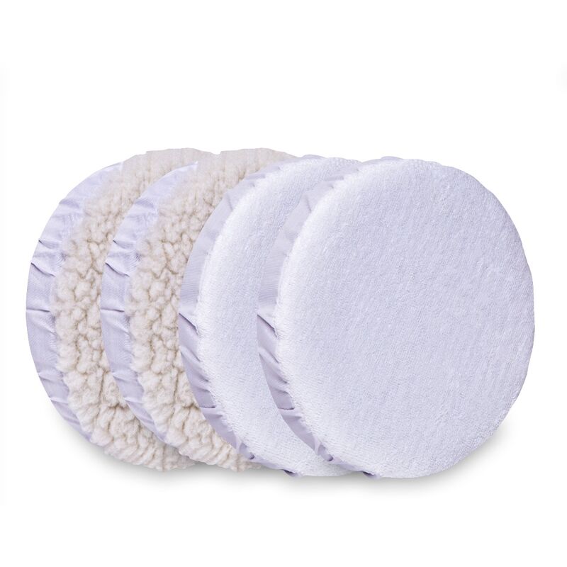 Polierhauben/Polierscheiben/Polierschichten für Poliermaschine – 240 mm – 2x Frottee – 2x Synthetik