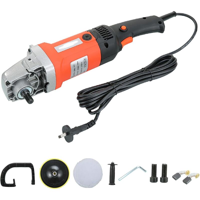 Poliermaschine, 1400-W-Autopoliermaschine mit 8 variablen Geschwindigkeiten, Leerlaufdrehzahl von 500 bis 3000 U/min, Poliermaschine mit abnehmbarem