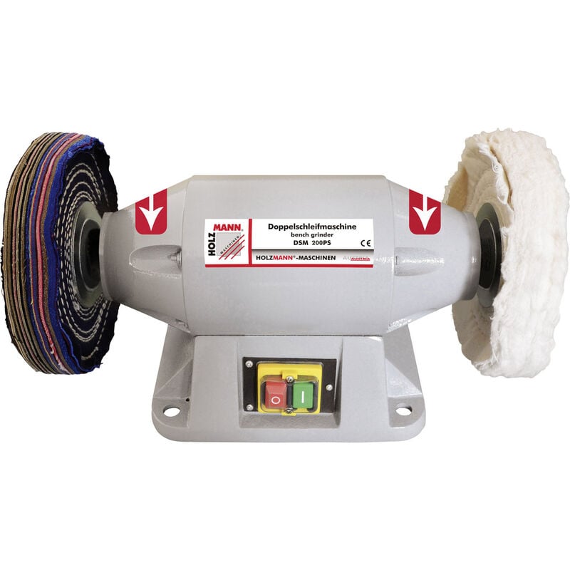 Doppel schleifbock poliermaschine schwabbelscheibe Holzmann DSM200PS 400V