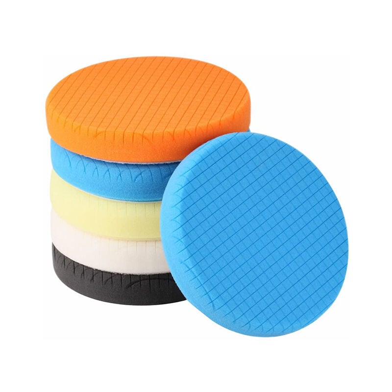 Polierpad, 5-teilig, 150 mm/6 Zoll, Polierschwamm-Polierset für Autopolierer, Pufferpad/für RO/DA-Poliermaschine mit Doppelwirkung