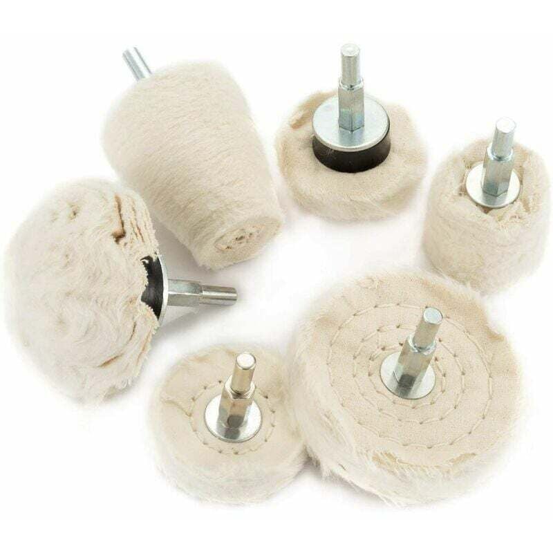 Polierscheibe für Bohrmaschine, Polieraufsatz, Akkuschrauber, 6-teilig, für Winkelschleifer, Polierwerkzeug, Bohrer-Polierset für Auto, Metall,