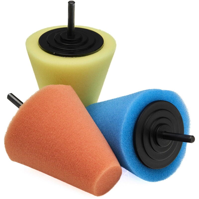 Polierschwämme, Kegel, für Felgen 150mm, 3er Set, KD1592