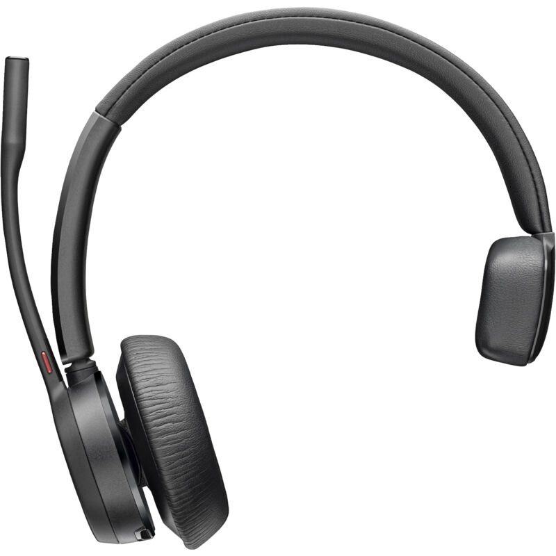 Poly - Voyager 4310 uc Wireless Headset mit Ladestation (Plantronics), Ein-Ohr-Headset, Verbindung zum pc mit dem usb-c Bluetooth-Adapter und zu