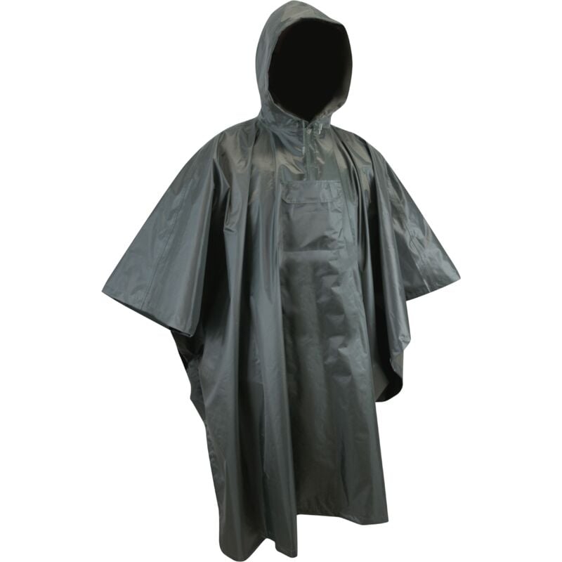 Wasserdichter Regenponcho CLIMAT TU - DUNKELGRAU