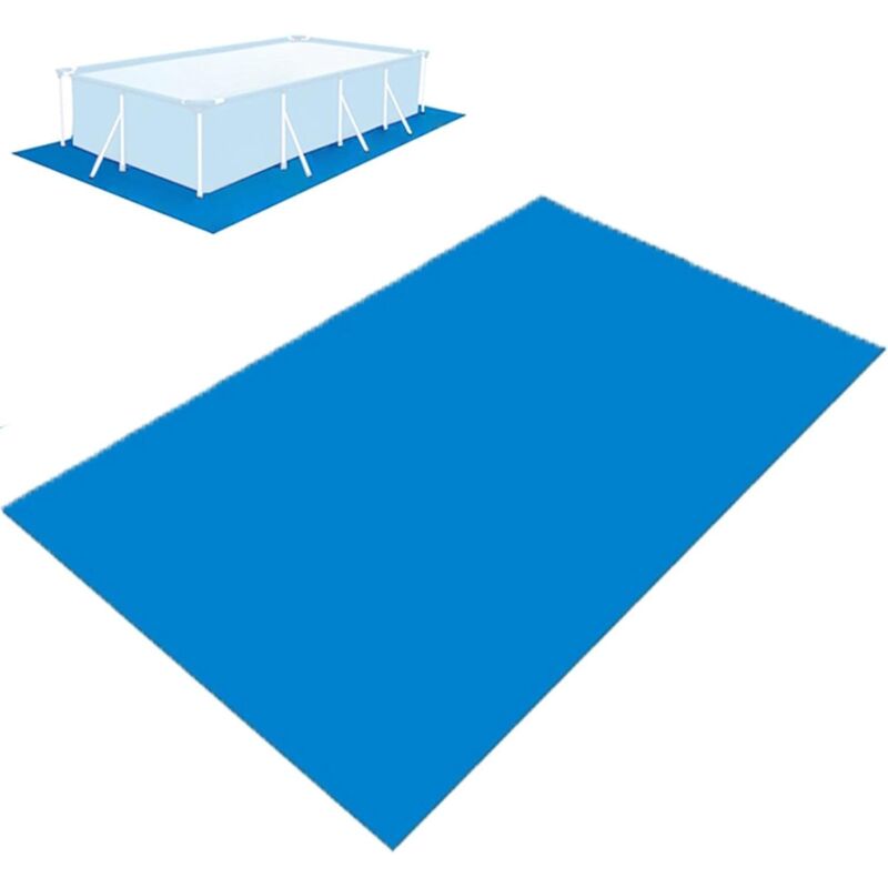 Tonchean - Pool-Bodenplane, faltbare rechteckige Pool-Bodenplane, wasserdichte Pool-Bodenabdeckung, Pool-Bodenschutz für aufblasbaren Pool, 445 x 254