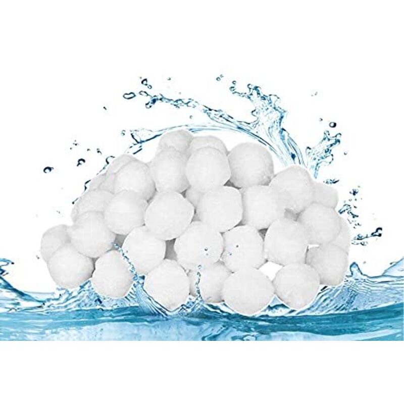 Pool-Filterbälle, Pool-Filtersand und Pumpe, Faser-Filterbälle für Schwimmbäder, umweltfreundliches Pool-Filterzubehör, wiederverwendbar und