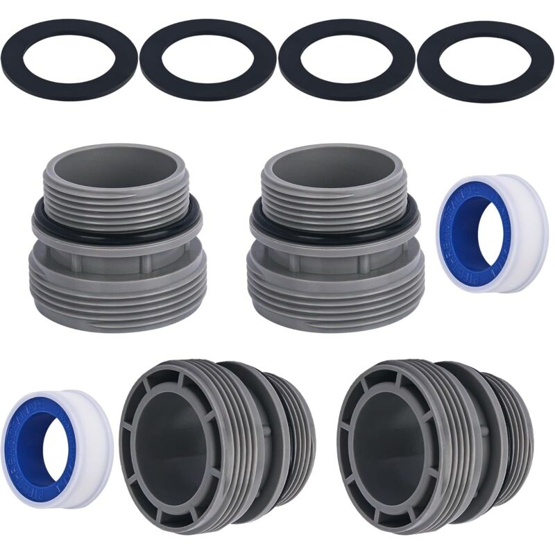 Tigrezy - Poolschlauch-Umrüstadapter-Set für Intex, Hayward, Coleman, Poolfilterpumpe, Adapter 40 mm auf 1 1/2 Zoll, Set, Poolschlauchanschluss,