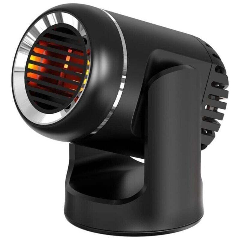 Portable Car Heater 24V 150W Car Heater and Defroster Plug Into Cigarette Lighter Mini 2 in 1 Car Heating and Cooling Defroster (Black/24V)