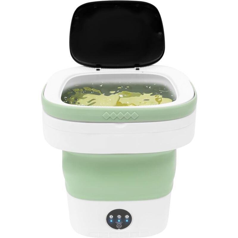 Portable Mini Waschmaschine Mit Schleuder Blaulichtfunktion 12 L Mini Washing Machine Faltbare Kleine Waschmaschine Mobile Waschmaschine Grün