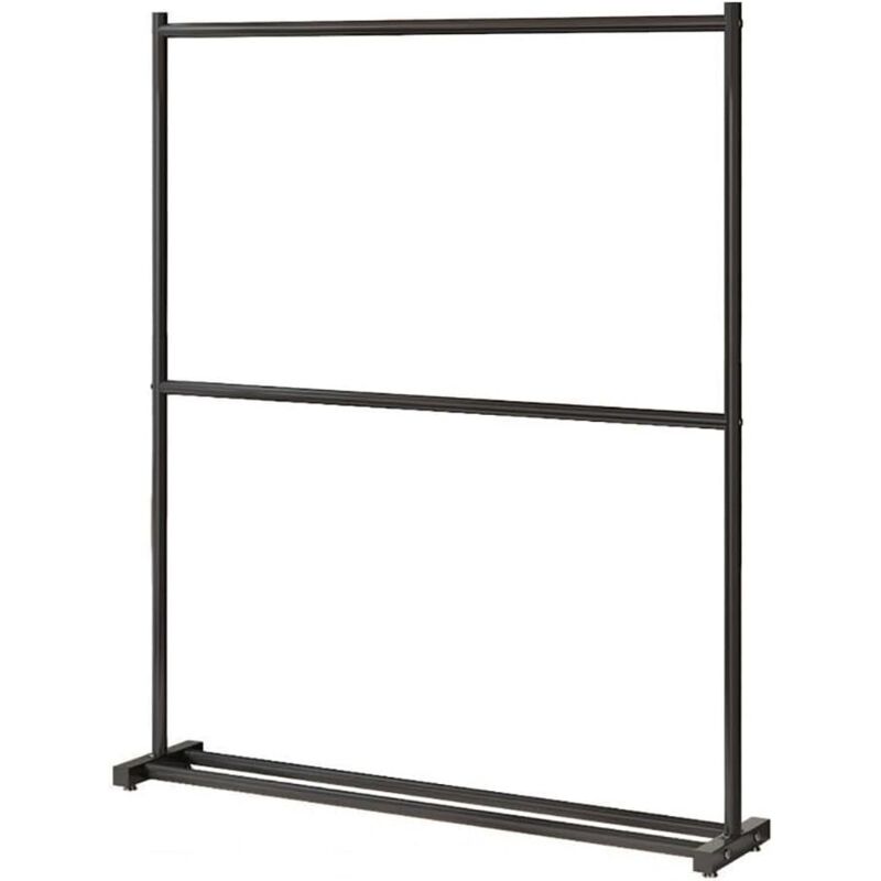Doppellagiger Kleiderständer aus stabilem Metall für Hemden und Hosen, 100 x 45 x 180 cm
