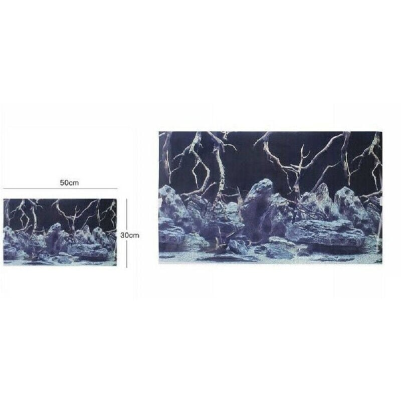 Trade Shop Traesio - Trade Shop - Poster-Hintergrund für Aquarium, Terrarium, Panorama-Dekor, Größe 30 x 50 cm, 61804 -