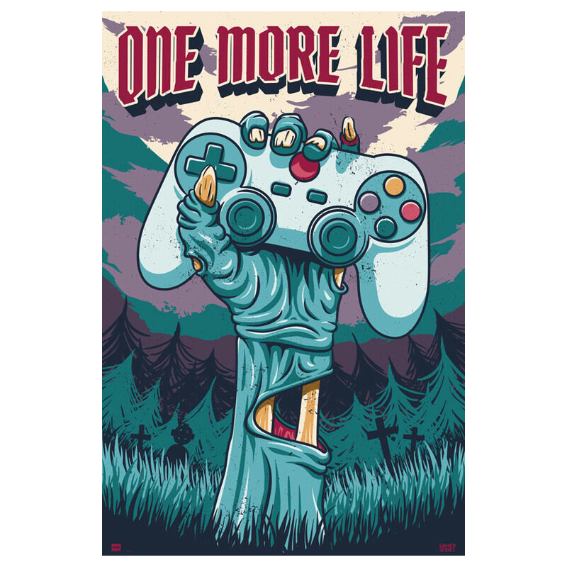Poster Gamer one mehr Leben