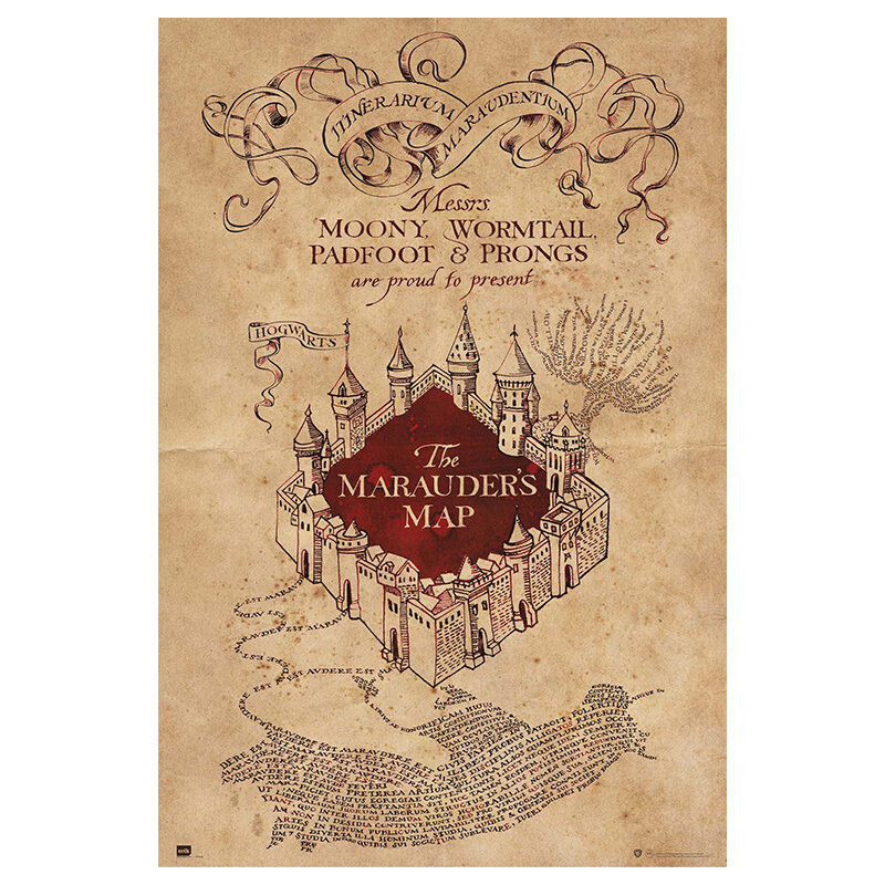 Poster harry potter marauder's map