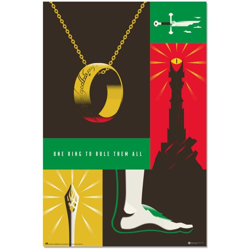 Poster 'Herr der Ringe' 100. Jahrestag wb