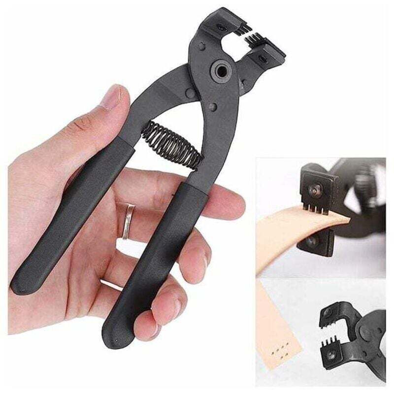 , potente strumento per cucire e perforare la pelle, pinza per cintura e sella in pelle (4 punte)