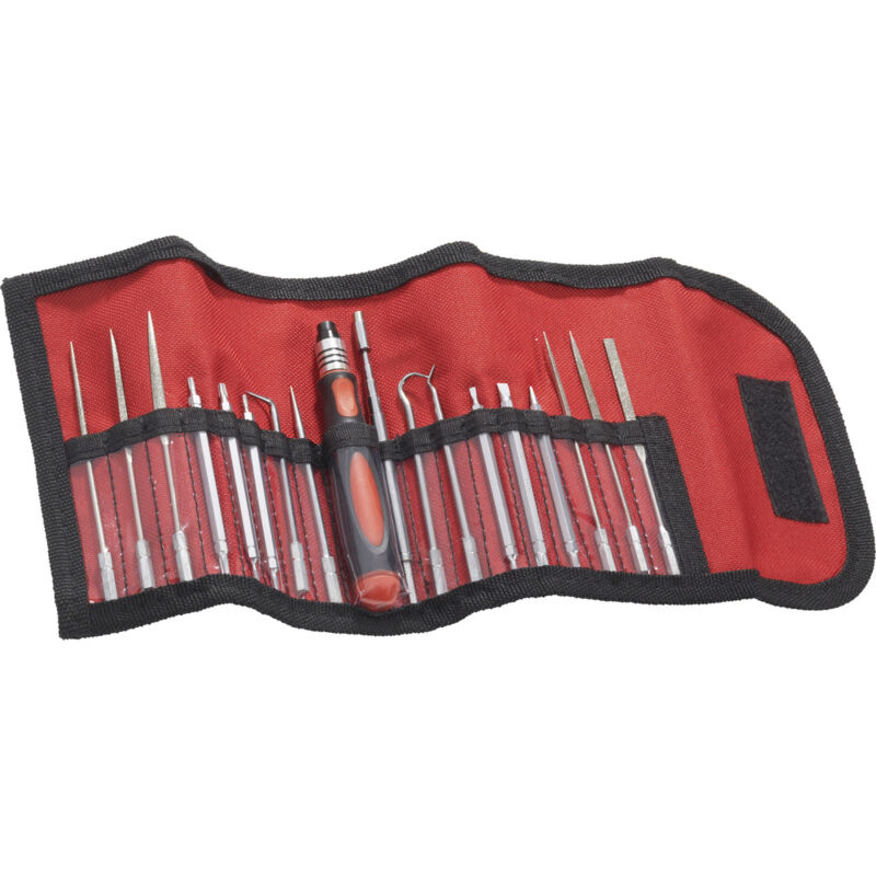 Donau Elektronik - Elektronik- u. Feinmechanik Wechselklingen-Set 18teilig Schlitz, Kreuzschlitz Phil