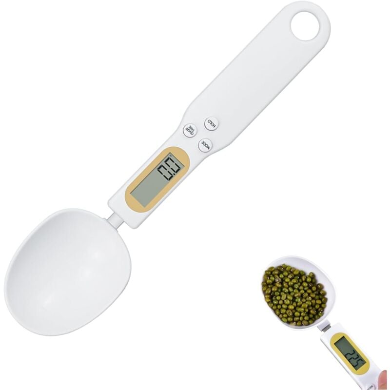 Präzise Digitalwaage (0,1 g bis 500 g) mit LCD-Display, 4 Maßeinheiten (g, oz, gn, ct), Multifunktion für Küche, Medizin, Tee, Gewürze und mehr.