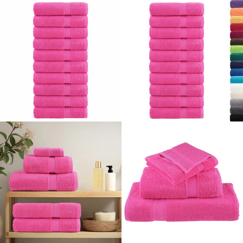 Premium-Handtücher solund 10 Stk. Rosa 50x100 cm 600 g/m² - Baumwolle - Rosa Handtücher - Badezimmertextilien - Waschbare Handtücher