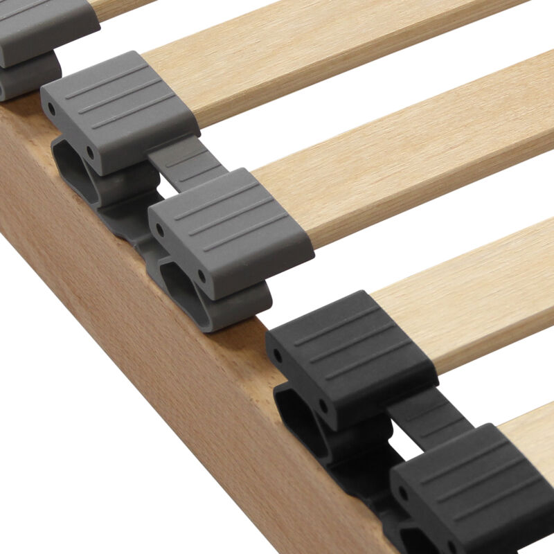 Premium Lattenrost 80x200, Punktelastischer 7 Zonen Lattenrahmen Buche, 28 Latten, Federholzrahmen MADE IN GERMANY, Lattenrost Kopfteil verstellbar