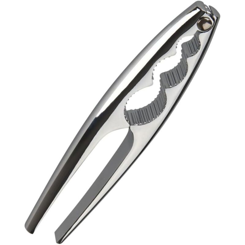 Premium Nussknacker, Nuss- und Schalentierzange, Stahl verchromt, silber, 17 x 4 x 1,3 cm