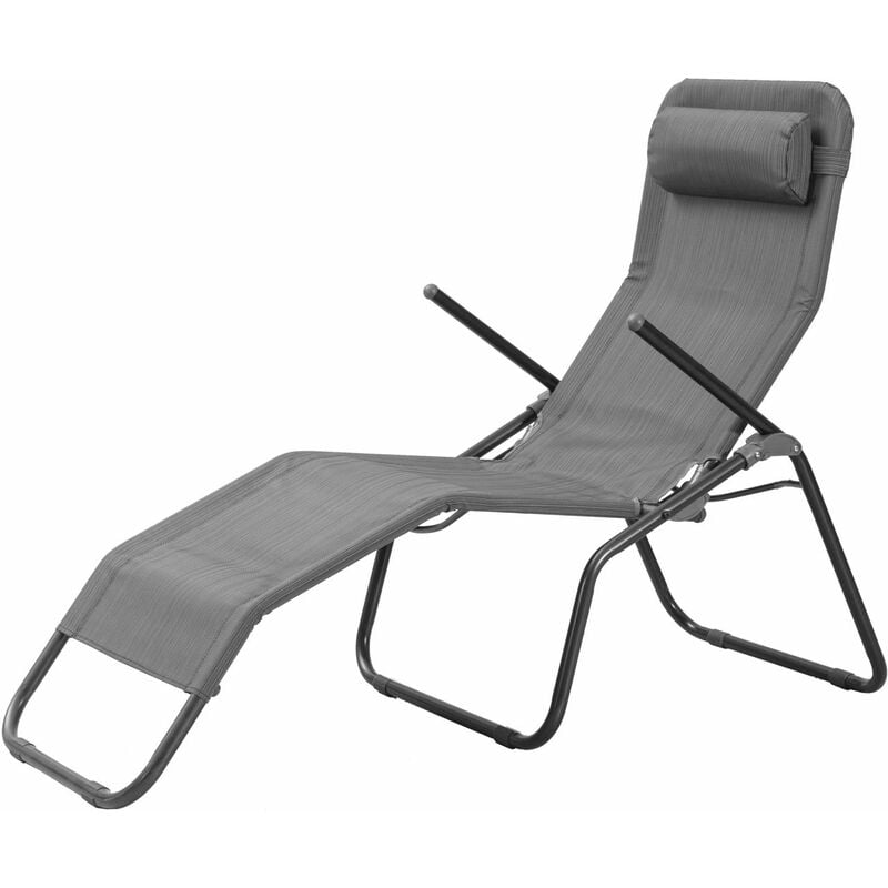 Sonnenliege Sola Comfort anthrazit Gartenliege Strandliege Liege - Primaster