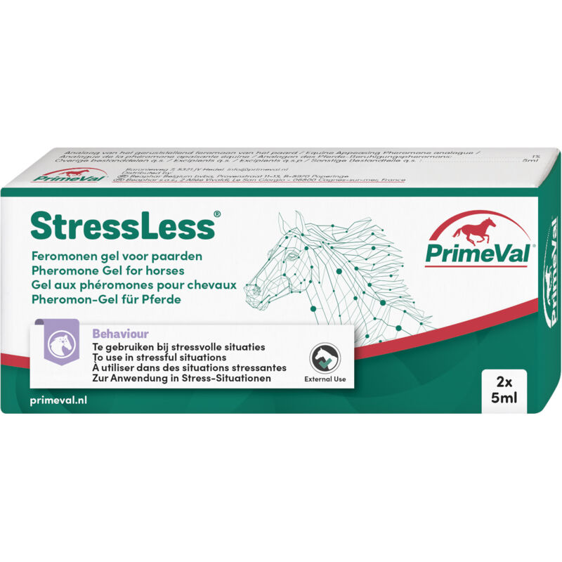 Primeval - Stressless Pheromon-Gel für Pferde - beruhigendes Ergänzungsfuttermittel für Stress-Situationen - 2x 5 ml