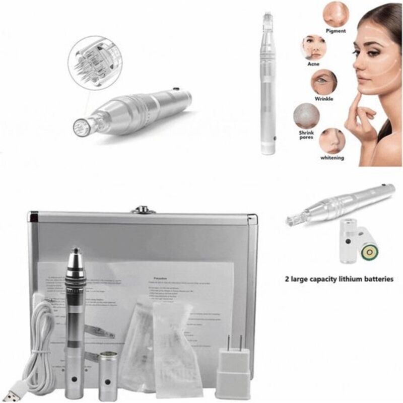 Professioneller Derma Pen – Microneedling Dermapen inklusive 2 Derma Pen Patronen Dermapen-Set