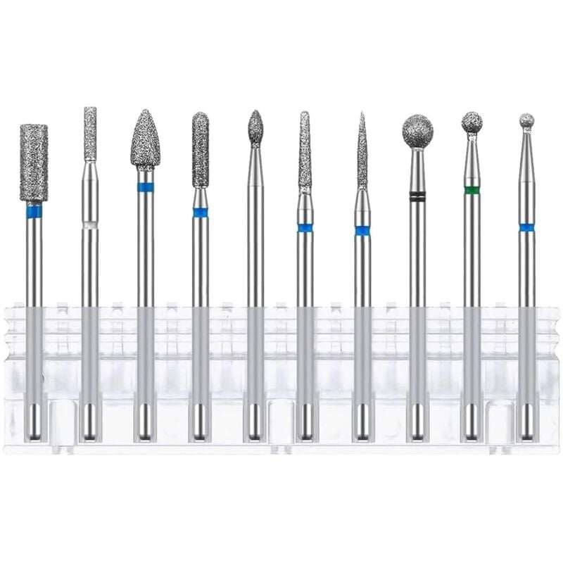 Professioneller Diamant Bits für Nagelfräser,Schleifkörper Set für Maniküre Nagelpflege, Entfernen Nagelhaut Kit,Legierter Wolframstahl Bits(Satz von