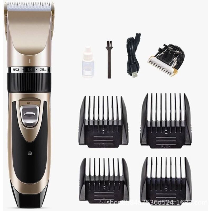 Professioneller Haarschneider für langes und dichtes Hundehaar, leiser, wiederaufladbarer elektrischer Haarschneider für Katzen und Hunde,