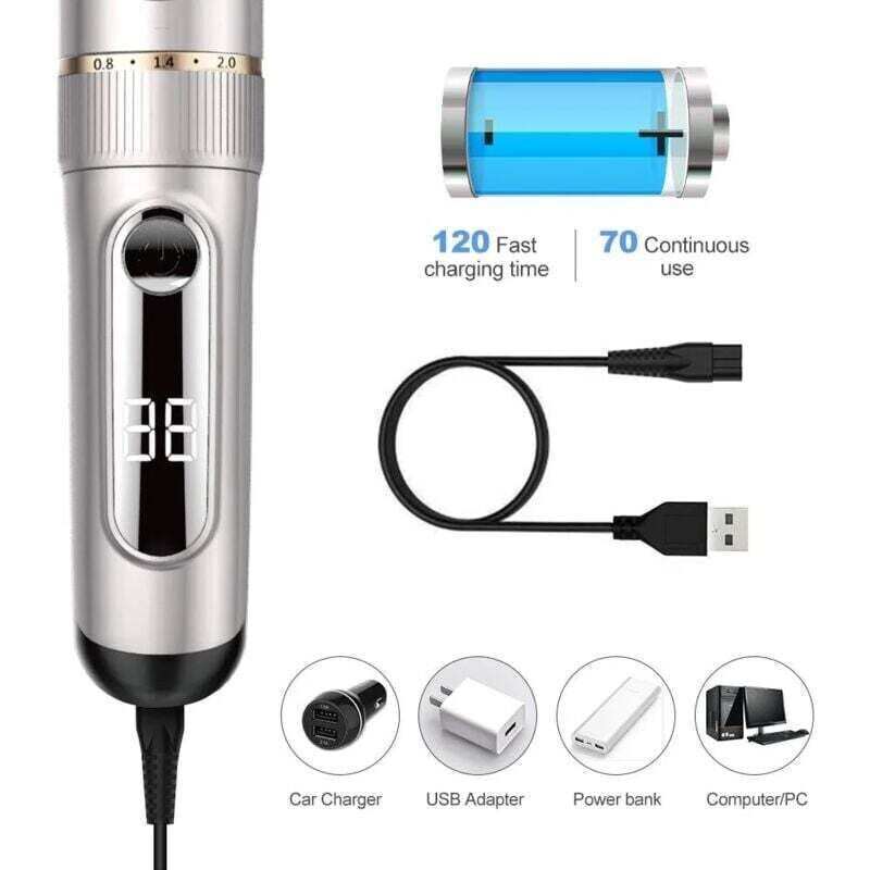 Professioneller Haarschneider IPX7 LCD-Haarschneider mit Keramikklinge und motorisiertem Verstellkamm 3/6/9/12 mm Wasserdicht Wiederaufladbar für den
