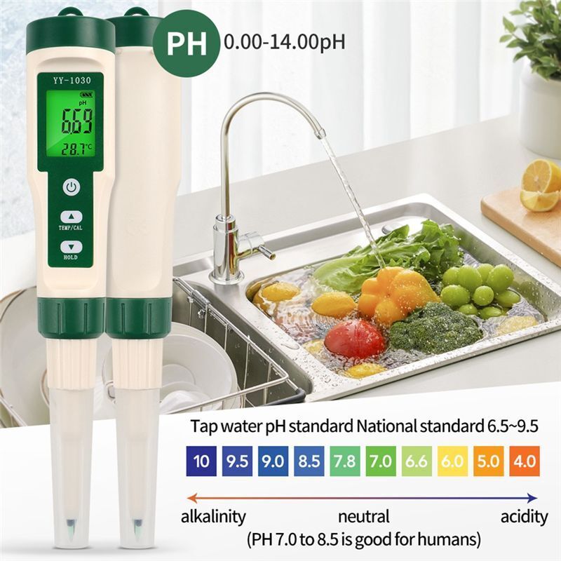 Professionelles PH-Meter für Lebensmittel, Hochpräziser Sensor, Temperatur- und Säuretester zum Brauen Von Käse, Fleisch, Konserven, Teig, Boden,
