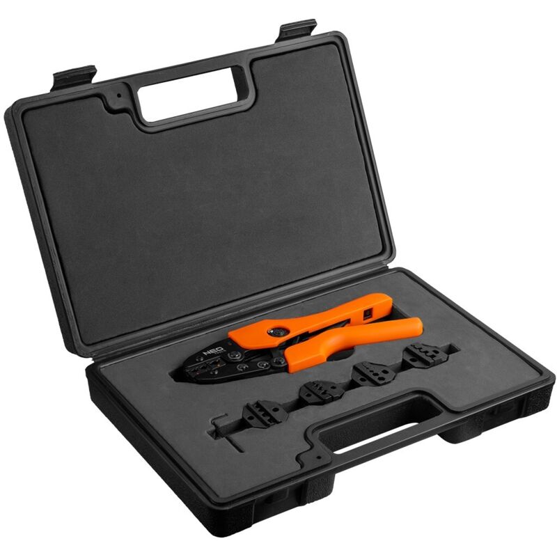 Profi Crimpzange mit 5 Backen im Koffer