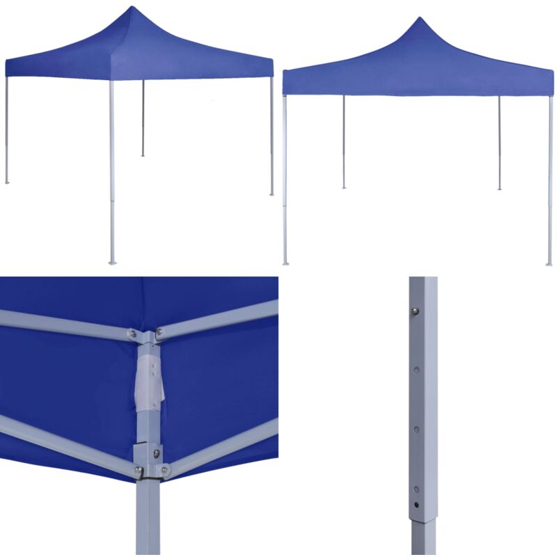 Vidaxl - Profi-Partyzelt Faltbar 2×2 m Stahl Blau - Outdoor Event Zelt - Partyzelt Blau - Pavillon Garten - Sonnenschutz - Grillplatz Zelte - Home &