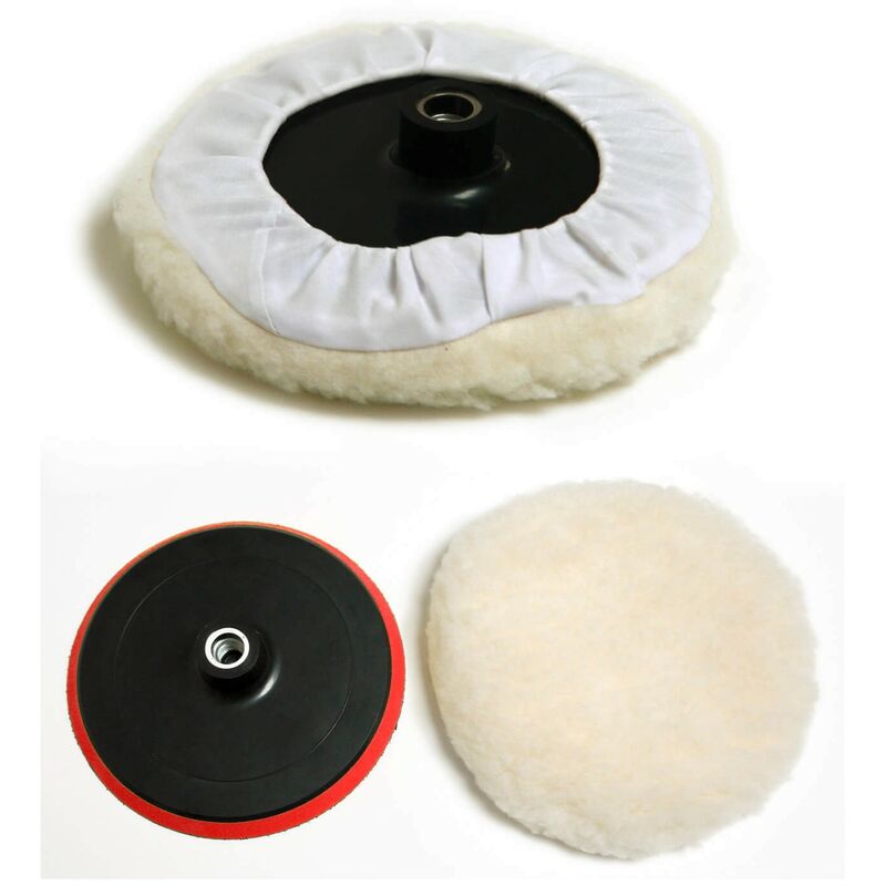 Dema - Profi Polierteller 180 mm + Polierhaube für Poliermaschine Set